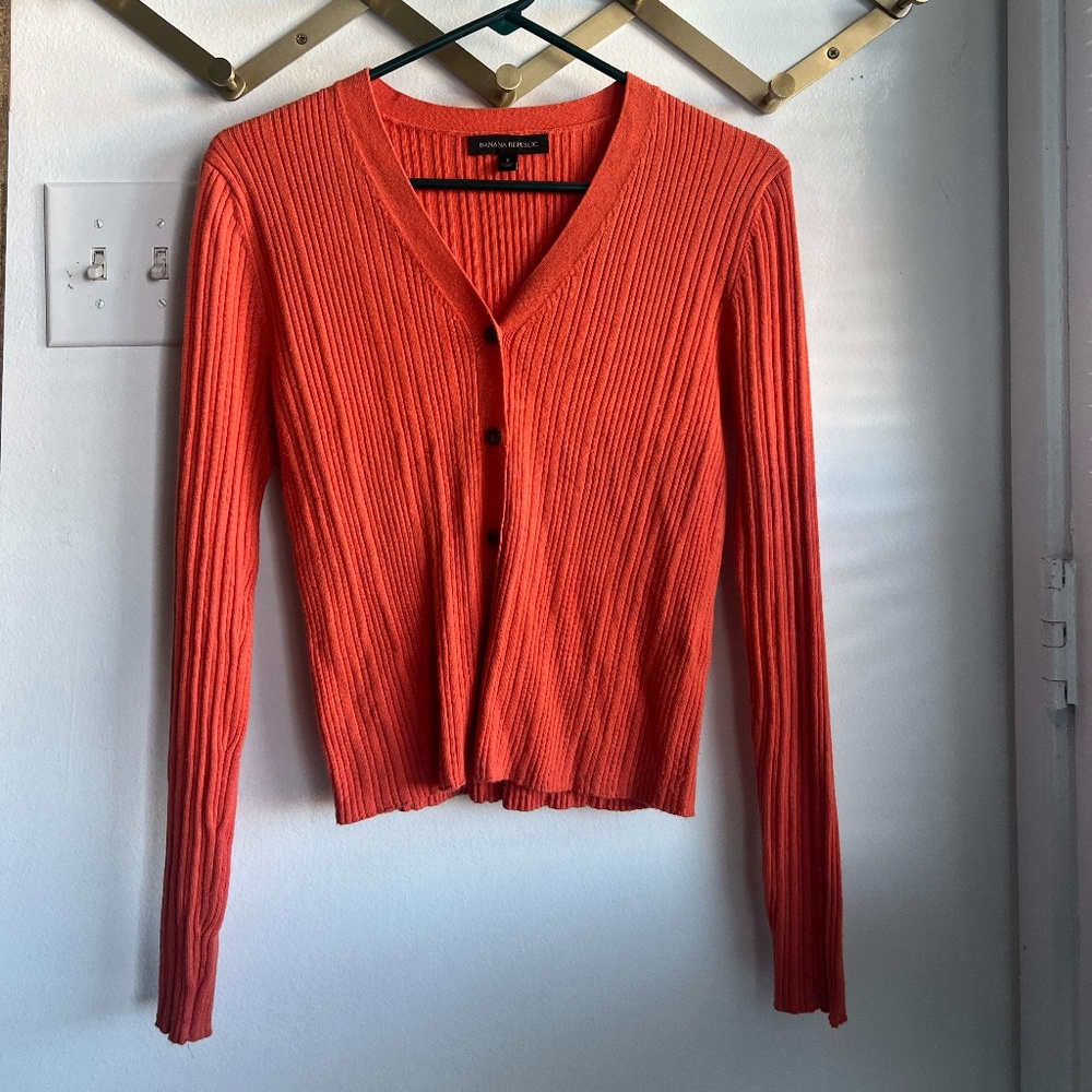 banana republic orange sweater